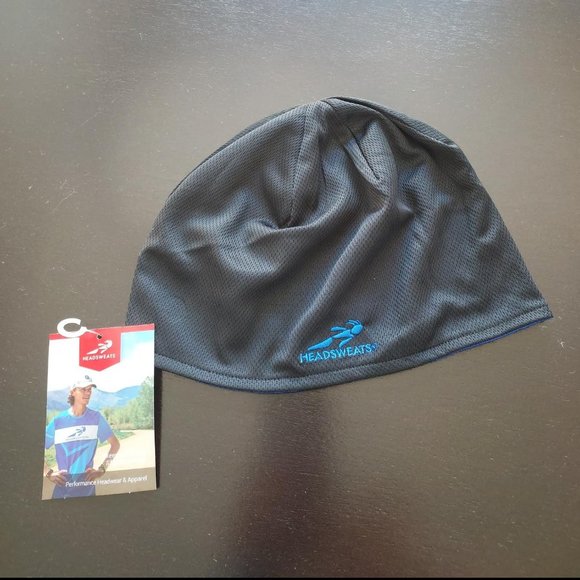 NWT black and royal blue reversible headsweats cap, one size - Picture 1 of 5